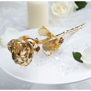 24k Gold Dipped Real Rose Handmade Preserved Natural Flower Romantic Forever Love <b>Gift</b> For <b>Valentines</b> Day Anniversary On Sale - Product Image 5