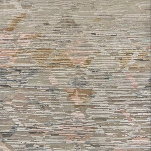 Alfombras Antiguas de Lana Anudadas a Mano, Diseño Abstracto Nuevo en Beige Grisáceo, Juegos de Alfombras Tejidas de 8x10 para Rezar en la Sala de Estar del Hogar - Product Image 1