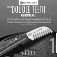 Couteau à démêler Flamia & Jabz pour chien, couteau à carder pour peigne à poils de terrier, peignes en acier inoxydable pour renard, chat, chien, cheval, peigne en bois