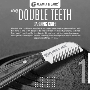 Eco-Friendly Dog Grooming Products Stainless Steel and <b>Wood</b> Stripping Knives Terriers <b>Combs</b> for Terriers - Product Image 3