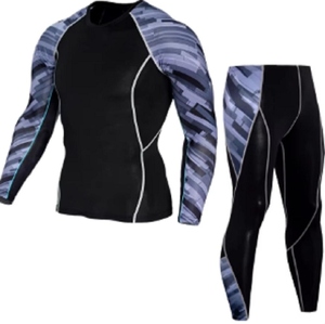 Custom <b>Compression</b> Pants And T Shirt <b>Men</b> Gym Training Wear Sublimation Tracksuit Polyester Spandex Blank <b>Tights</b> - Product Image 1