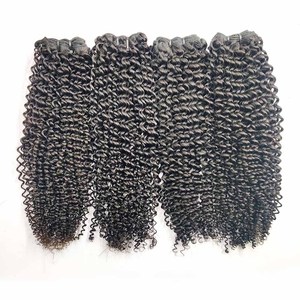 Extensions de cheveux humains indiens Remy de haute qualité, bouclés serrés, avec fermetures HD Lace 4x4 pour tissages Lace 5x5, double trame, fins - Product Image 1