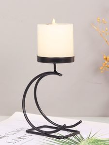 Hot Selling 2026 <b>Black</b> Metal <b>Candlestick</b> for Christmas Decoration Metal Candle <b>Holder</b> for Home Hotel and Tabletop Decorative - Product Image 3