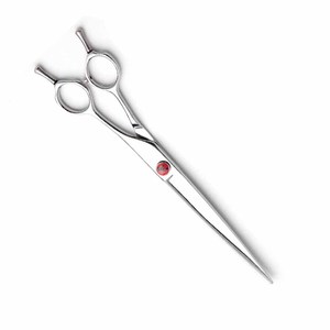 8 pouces ciseaux pour animaux de compagnie pour le toilettage des cheveux miroir polonais Double doigt et vis réglable animaux ciseaux à cheveux - Product Image 5