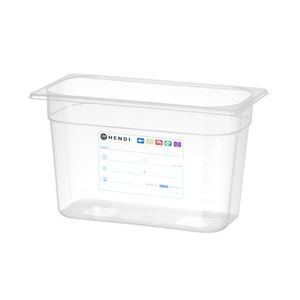 HENDI GN 1/3 78L Transparent <b>Food</b> <b>Storage</b> <b>Container</b> 325x176x200mm Contenitore Gastronorm 1/3 - Product Image 1