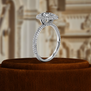 Bague de fiançailles, de mariage ou de fête en or jaune 14 carats classique de 1,00 carat, certifiée IGI, diamant de taille ovale cultivé en laboratoire, serti à griffes - Product Image 4