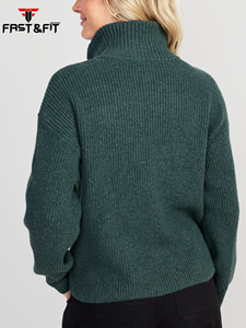 2023 suéter con logotipo personalizado suéter al por mayor de moda de algodón cuello redondo más de gran tamaño Casual de invierno para mujer - Product Image 6