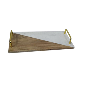 Ensemble de deux plateaux de service en bois massif de forme carrée pour la maison, les hôtels et les restaurants. - Product Image 5