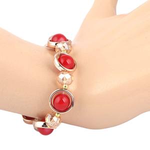Women's Stone <b>Bracelet</b> - <b>Red</b> - Product Image 2