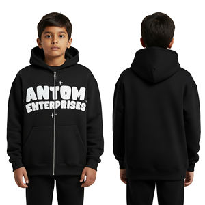 Custom <b>Kids</b> Zip Up Hoodies Oem Odm Children Sweatshirt <b>Jacket</b> Jumpers Factory Wholesale Boys Girls <b>Fleece</b> Hoodie - Product Image 1