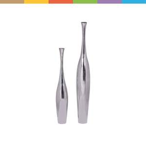 Floreros de aluminio personalizados al por mayor para mesa, florero de metal decorativo, de boda moderno centro de mesa, floreros - Product Image 2