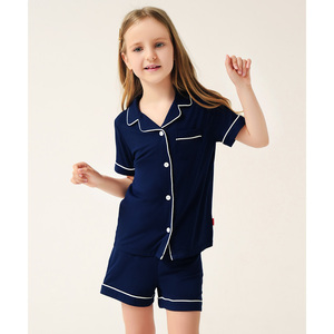 Conjuntos de Pijamas Clásicos de Bambú para Niñas Grandes, Ropa de Dormir de Verano Tejida, Cintura Elástica con Cordón, Estampado Personalizado, ODM, Sostenible - Product Image 5