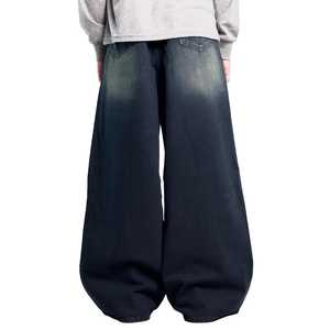 Streetwear <b>Trousers</b> Casual Denim Jeans Washed Fade Wide Leg Jeans <b>for</b> <b>Men</b> Baggy Pants Unisex Oversized <b>Loose</b> Denim Jeans Pants - Product Image 6