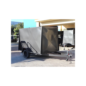 Transportador de caja de carga de remolque cerrado personalizado con rampa puerta trasera eje tándem para transporte de vehículos y uso de almacenamiento comercial móvil - Product Image 5