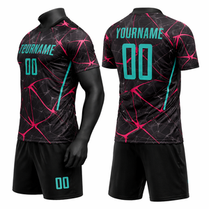 Uniforme de Fútbol Personalizado al por Mayor, Camiseta y Pantalones Cortos de Secado Rápido, Transpirables, para Entrenamiento y Partido, Marca Privada - Product Image 6