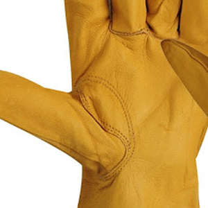 ถุงมือหนังทำงานโลโก้สำหรับคนขับทนทานถุงมือนิรภัยสำหรับงานเชื่อมหนังวัวทนทานชุดป้องกันสำหรับงานอุตสาหกรรมออกแบบได้ตามต้องการ - Product Image 3