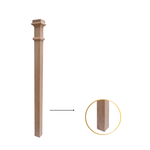 Boîte durable en bois massif de chêne blanc Newel Post S4075 Installation facile pour des projets d'escaliers personnalisés avec OEM ODM - Product Image 3
