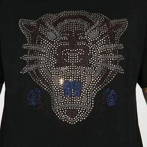 OEM servicio personalizado impresión de alta calidad de los hombres de manga corta de secado rápido transpirable peso ligero Rhinestone camisetas al por mayor - Product Image 2