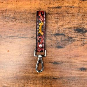 พวงกุญแจหนังรูปดอกทานตะวันขนาดเล็กแบบตะวันตกพวงกุญแจหนังแท้แบบปรับแต่งเองได้สำหรับผู้หญิง - Product Image 2