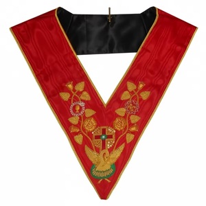 Collier brodé à la main du 18e degré du Rite écossais maçonnique AASR avec couleur et logo personnalisés - Product Image 1