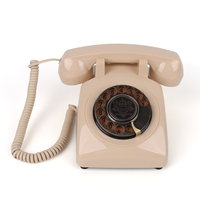 Téléphone vintage classique à cadran rotatif en ABS, design rétro de luxe avec fonction de recomposition et couleur personnalisable