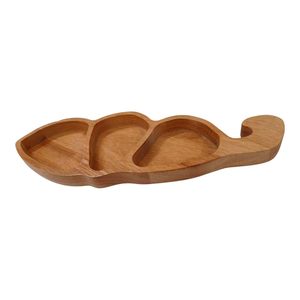 Wooden Pea Shaped Serving Tray Handcrafted Natural Polished Wood Durable Portable <b>Platter</b> Eco Friendly Durable Available Usage - Product Image 4