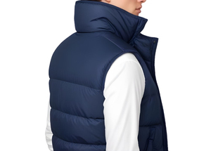 Chaleco Acolchado Personalizado con Logotipo, Transpirable, Ligero, Sin Mangas, Abrigo Cálido de Invierno, Sudadera con Capucha, Chaqueta Acolchada Brillante para Hombre - Product Image 5