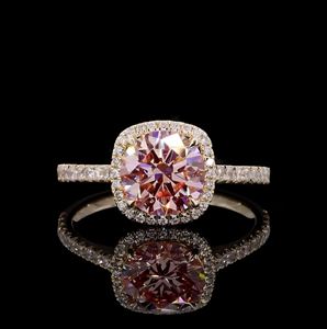 Fine Jewelry Premium 7CT Pink VS1 Lab Grown Filled Diamond <b>Ring</b> IGI Certified <b>Vintage</b> Style 14K Yellow <b>Gold</b> Rhodium Plated - Product Image 1
