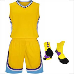 Ensemble de maillots de basket-ball réversibles personnalisés, respirants, grande taille, imprimés par sublimation, vêtements de basket-ball unisexes, antibactériens, anti-UV - Product Image 1