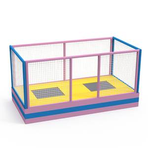 Estructura de Juego Suave con Trampolín Doble y Marco de Madera Resistente, con Red de Seguridad y Perfiles de Hierro Acolchados - Product Image 1