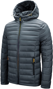 Chaqueta acolchada hecha a medida para hombre, venta al por mayor, de alta calidad, con capucha, cómoda y transpirable, de secado rápido, manga larga, cierre de cremallera - Product Image 2