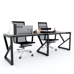Escritorio de Estilo Industrial de 2 Piezas Kconcept HBKC025, 240x60cm, Madera de Melamina con Patas de Hierro para Muebles de Oficina - Product Image 3