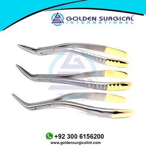 Fragmento de raíz Fórceps de extracción de dientes mínimamente invasivos Alicates de dientes dentales Instrumento dental Curvo maxilar mandibular - Product Image 5