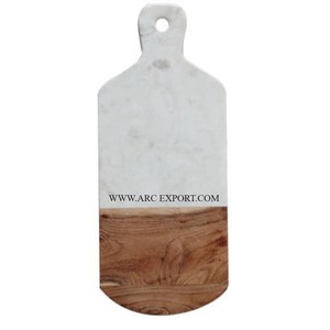 Juego de 2 tablas de madera de bambú marrón, utensilios de cocina para cortar frutas y verduras, tablas de cortar clásicas hechas a mano - Product Image 2