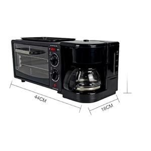Machine à café et <span class=keywords><strong>petit</strong></span>-<span class=keywords><strong>déjeuner</strong></span> multifonction 3-en-1 pour la maison, four électrique 110V/220V, grille-pain et plancha - Product Image 3