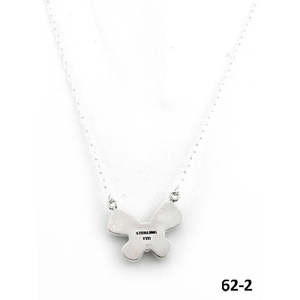 Southwest Handmade Peacock Dahlia & <b>Opal</b> Bezel Set <b>Necklace</b> Butterfly Shape Sterling Silver - Product Image 4