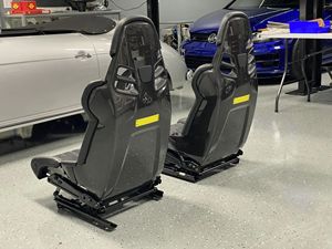 Recaro Sportster GT Customized 2-Piece Carbon Fiber Reclining Performance Waterproof PU Leather <b>Driver</b> Seat Black <b>Set</b> - Product Image 5