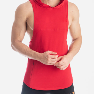 Designer Vintage <b>Men</b> Hoodies High Street Wear Plain <b>Hoodie</b> Cotton Fleece solid colors sport wear <b>sleeveless</b> <b>men</b> hoodies - Product Image 3