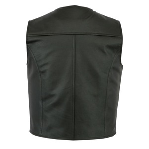 Chaleco de cuero para ciclismo de estilo Punk para hombre, chaqueta sólida de un solo pecho, abrigo de invierno con bolsillos y cremallera, chalecos acogedores de moda de invierno - Product Image 3