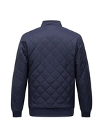 Blouson matelassé décontracté pour homme, chaud, en toile enduite, style urbain, à capuche, zippé, col mandarin, réversible, imperméable et coupe-vent, pour l'automne