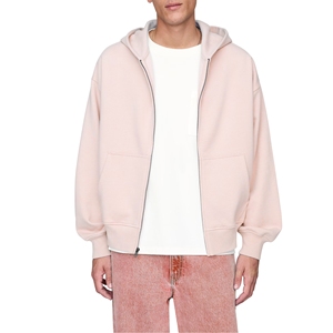 Sweat à capuche unisexe personnalisé avec logo, fermeture éclair, polaire, écologique, coton mélangé, basiques streetwear pour hommes et femmes - Product Image 3