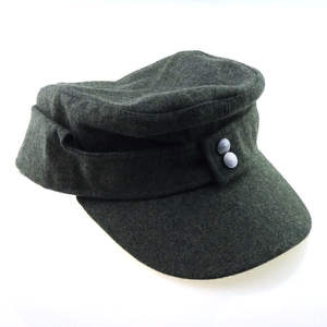 Logotipo personalizado de fábrica bordado a mano al por mayor reproducción WWII lana alemana M43 sombreros de campo - Product Image 4