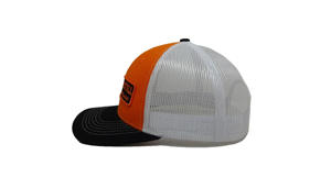 Gorra de camionero de malla gris con parches tejidos y logotipo ajustable, fabricada en fábrica de Vietnam, moda joven y enérgica para adultos - Product Image 3