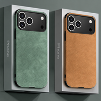 Étui de luxe en cuir PU effet agneau pour iPhone 16 15 13 12 11 14 17 18 Pro Max Mini 16 Plus, coque de téléphone souple antichoc en TPU