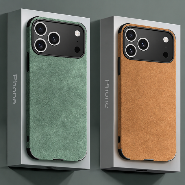 Luxury Lambskin PU Leather Case for iPhone 16 15 13 12 11 14 17 18 Pro Max Mini 16 Plus Soft TPU Shockproof Phone Cover