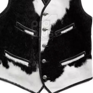 Gilet en cuir de vache véritable, hiver, écologique, respirant, de haute qualité, tendance, résistant, vêtement de moto décontracté - Product Image 6
