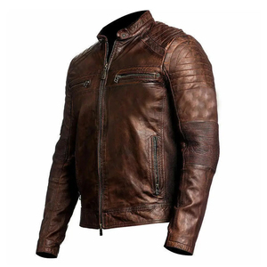 Veste de moto de tourisme en cuir véritable rouge pour hommes avec armure intérieure imperméable Vêtements de sport personnalisés pour adultes - Product Image 2