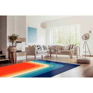 Minimalist Printed <b>Rug</b>, Modern Pattern for Living Room, Anti-Slip Feature,Luxury Velvet <b>Rug</b> - Product Image 4