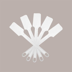 3 spatules à sucette blanches de haute qualité 34.5X5.5 cm en métal de qualité alimentaire pour la maison Boîte emballée avec logo imprimé pour la crème glacée - Product Image 1