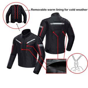 2025 cuero Casual Look Stand Collar cremallera frontal logotipo personalizado impresión nueva venta chaquetas de poliéster para motocicleta - Product Image 6